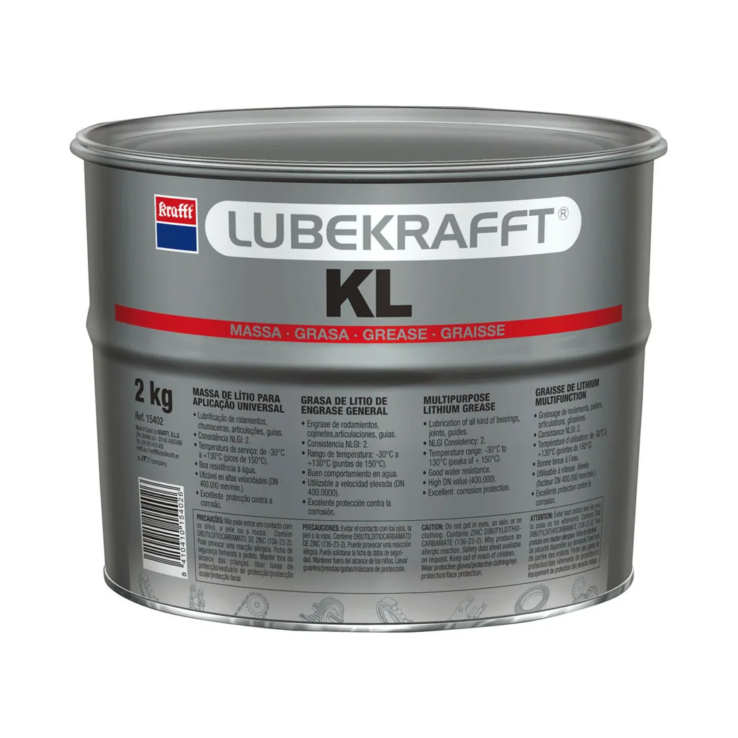 Krafft Lubekrafft® Kl 2KG Grasa Lubricante Uso General Alta Calidad Resistente Al Agua