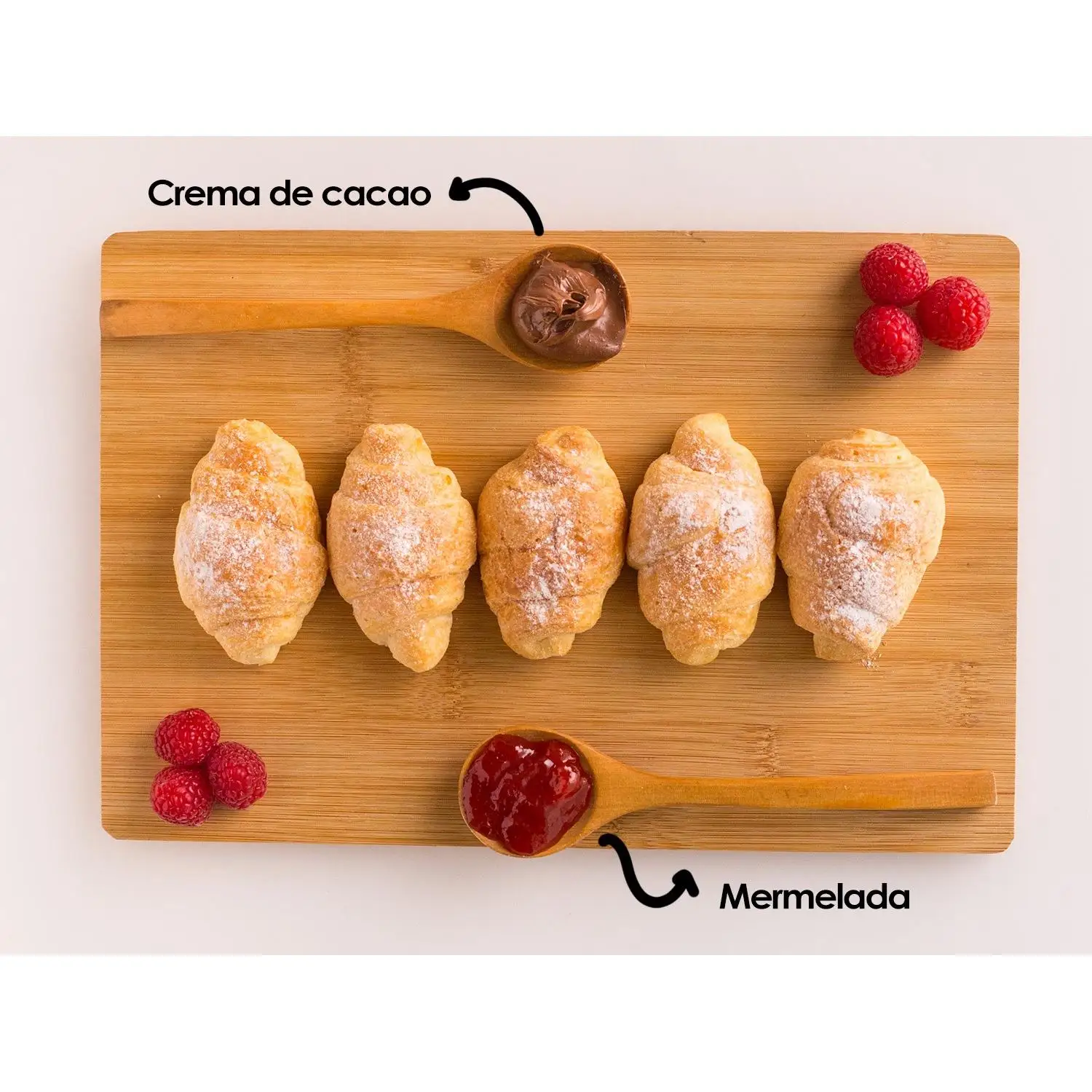 Sweetol cocoa croissants individually wrapped in 1.6 kg format - contains between 34 and 36 units - with our delicious croissant with extra filling you will have an explosion of flavor in your mouth of our delicious cocoa.