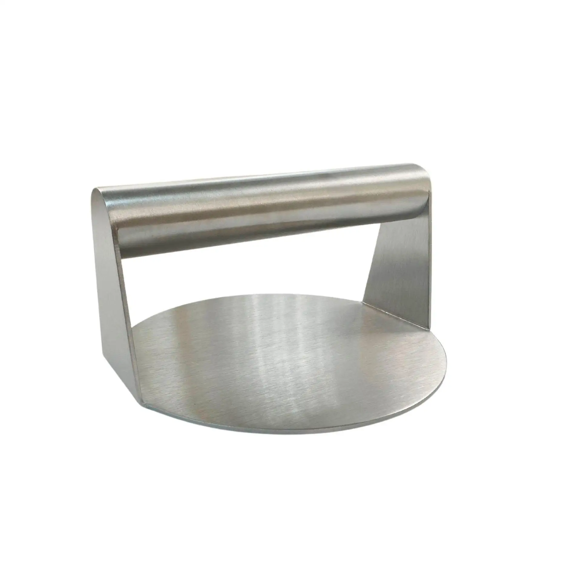 Fackelmann Prensador de Hamburguesas, Prensa para Smash Burger, Aplastador Antiadherente Profesional y Doméstico, Acero Inoxidable 430, Apto para Lavavajillas,14x7 cm, 1 ud.