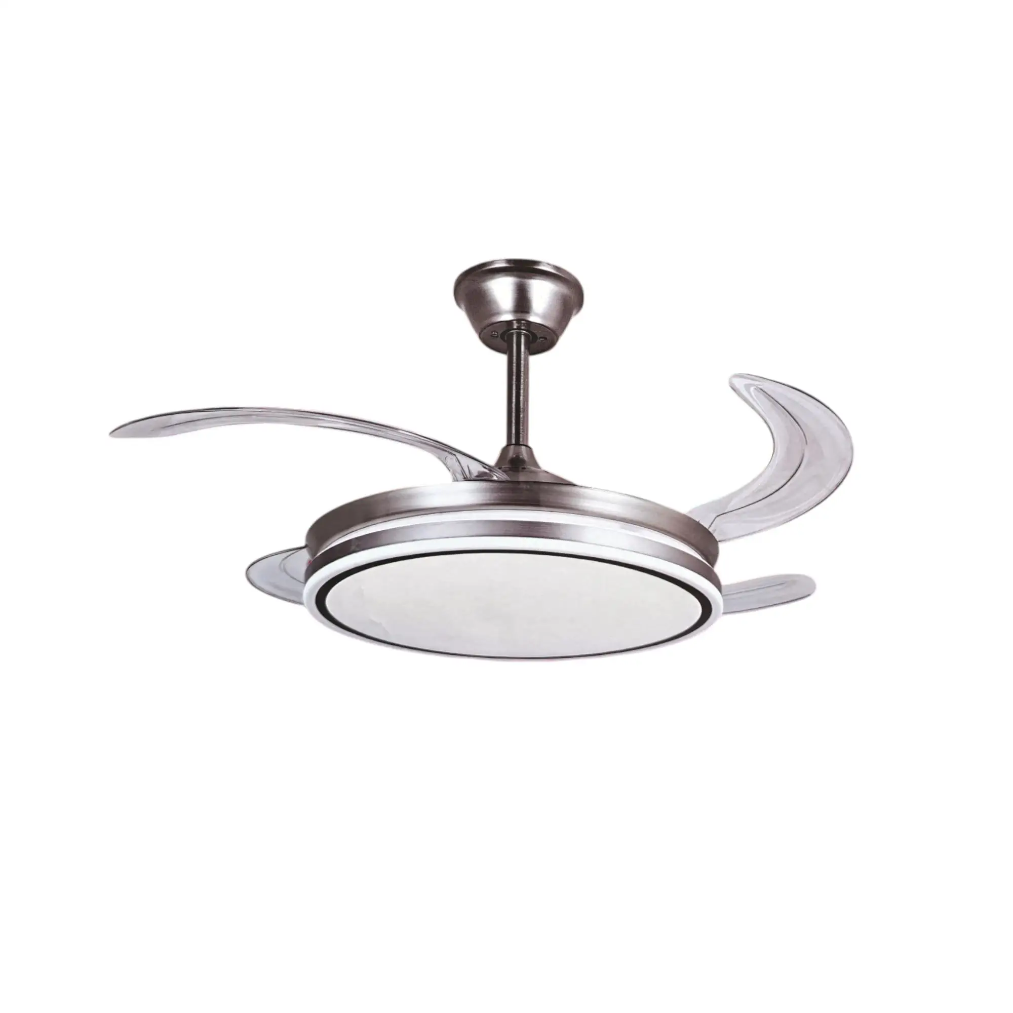 MIMAX VENTILADOR DE TECHO CON LUZ ALTA GAMA CALIMA2 109 CM / 50CM COLOR PLATASUPER SILENCIOSO, MOTOR DC, ASPAS RETRACTILES, LUZ LED Dimable DE 2700K A 6500K (CALIDA, DÍA, FRÍA)MODO VERANO/INVIERNO