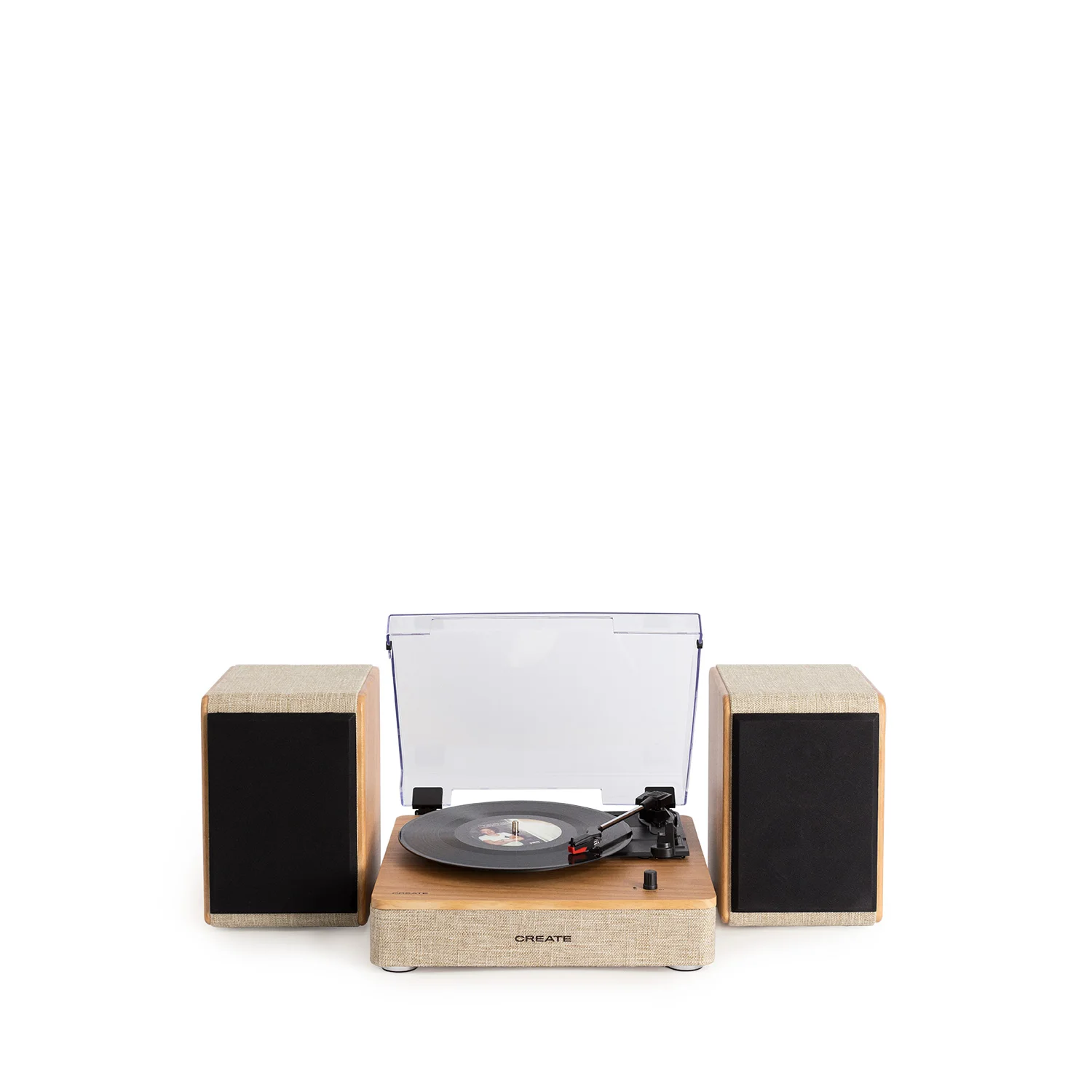 CREATE - Turntable with 2 external speakers, bluetooth and rca output - RECORD PLAYER PRO