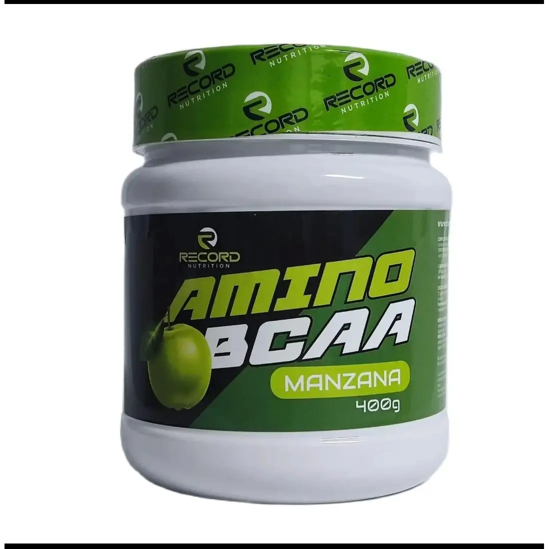 BCAA 400 g con sabor manzana en record nutrition: — Mezcla de BCAA 4:1.1 (Isoleucina, Leucina y Valina)  enriquecidocon glutamina con sabor a manzana aminoácidos