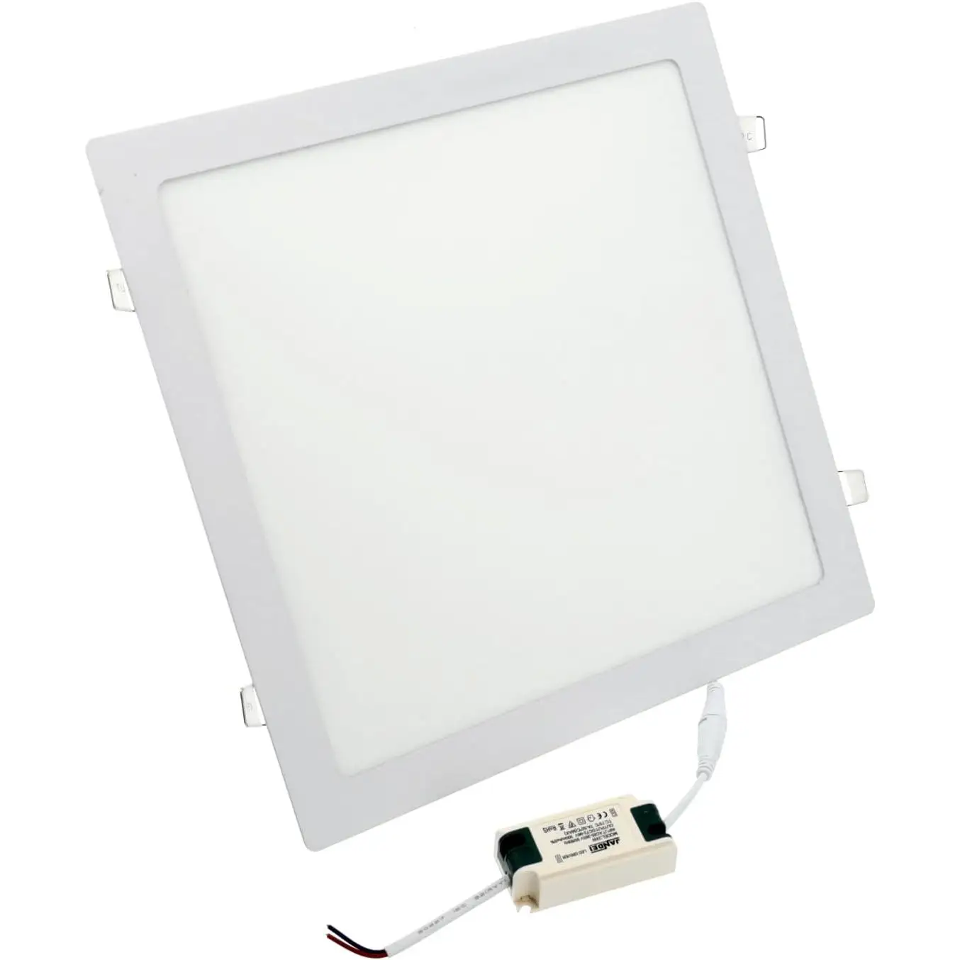 Jandei 25W LED Downlight, white square frame for recessed ceiling. To choose between 6000k cold light and Natural 4200k (cut hollow 276mm)