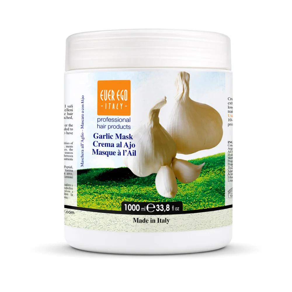 Ever Ego Italy Mascarilla de Ajo – Regenera, Fortalece y Revitaliza el Cabello Tratado | 1000/300 ml