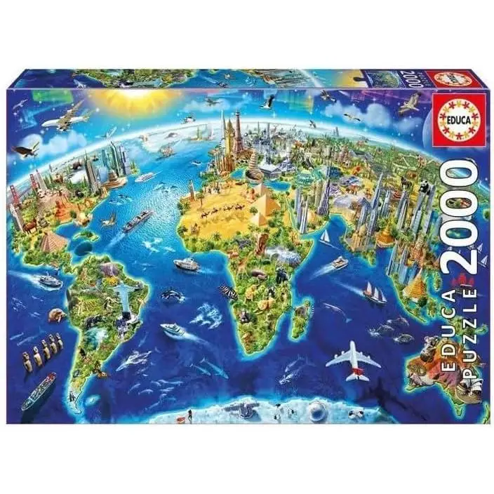 Educa Borrás Puzzle Símbolos del Mundo 2000 Piezas 17129 Educa Borrás