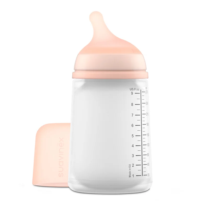 SUAVINEX BIBERON ZERO ZERO ANTICOLICO 270ML SILICONA +3M FLUJO MEDIO