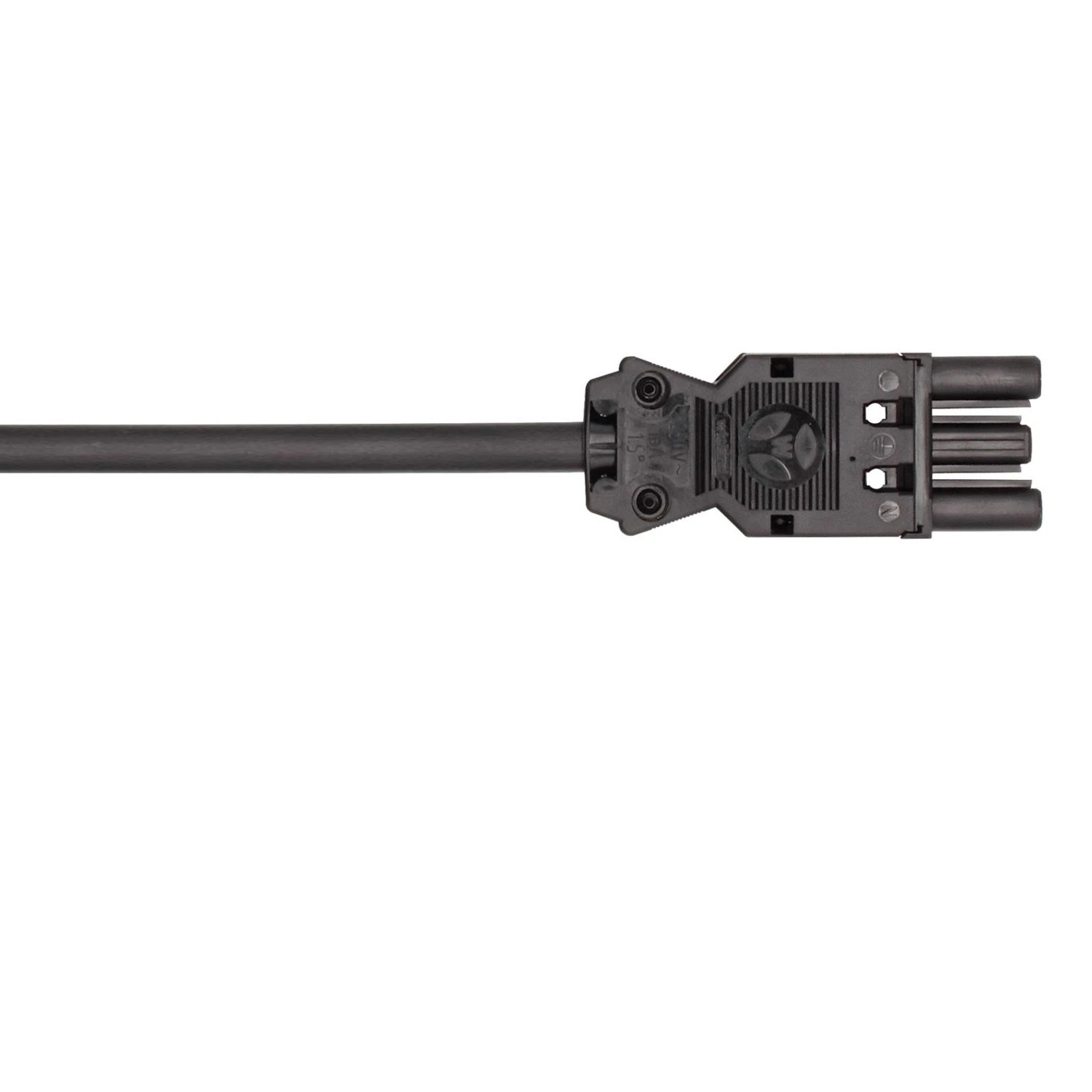Ledkia Cable GST18 3 Polos Hembra con cable de 1m Negro