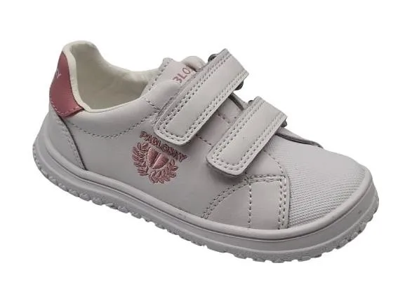 Zapatillas Deportivas Respetuosas Niños Y Niñas, Maraca Pablosky En Color Blanco Y Rosa.