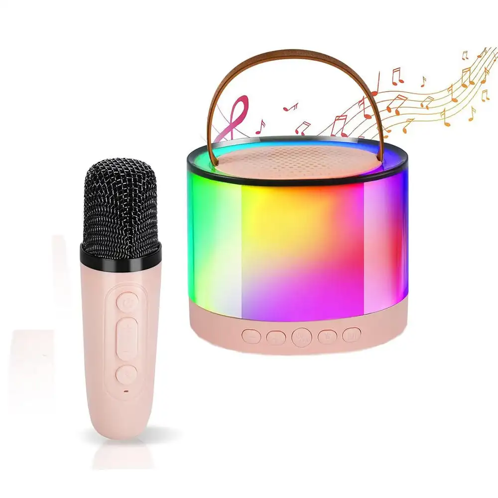 Altavoz portátil de Karaoke Almalux® con un micrófono - con Luces LED y Efectos de Cambio de Voz