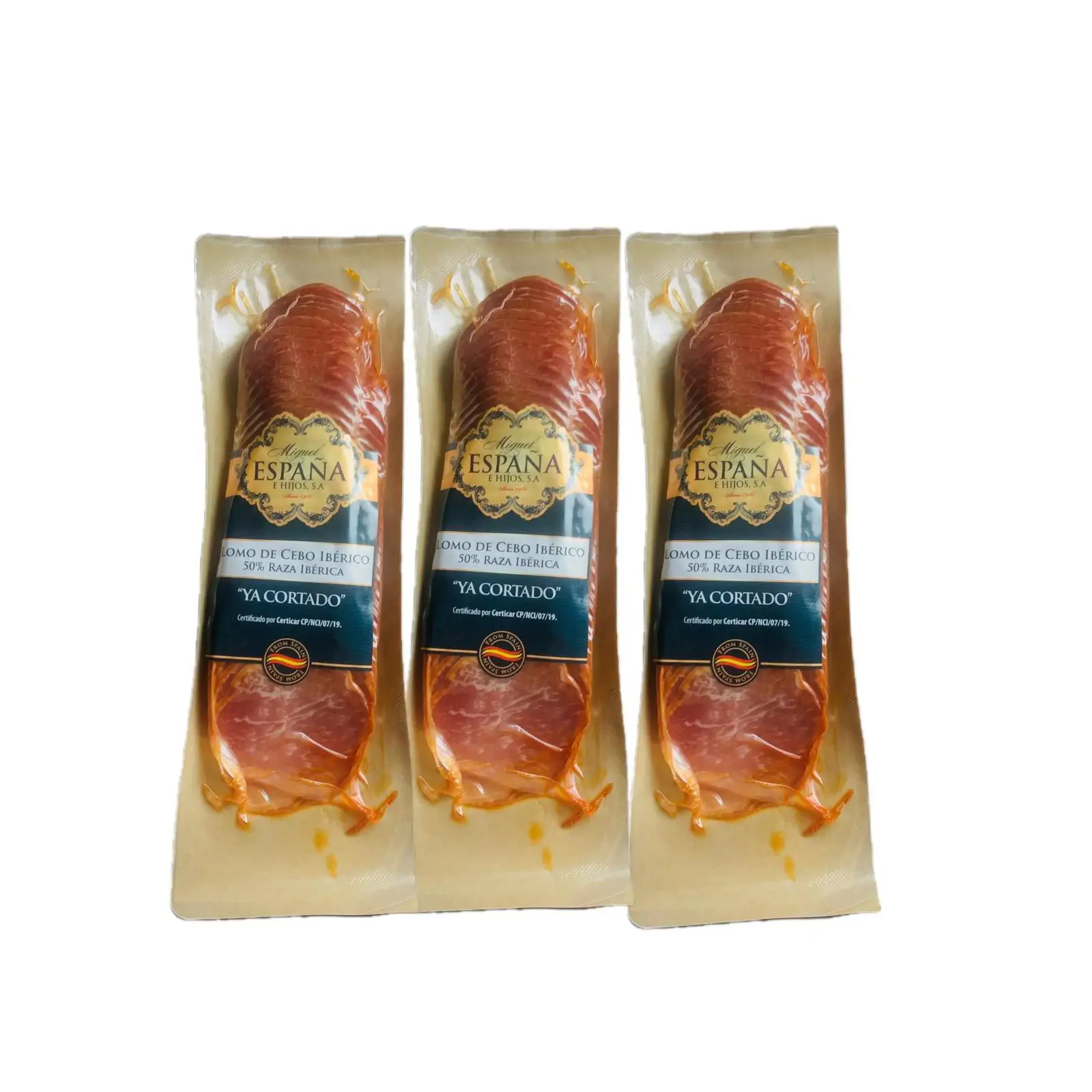 Loncha de Lomo Ibérico Ya Cortado 3 Sobres 150g España - Total 450g - Marca Varios
