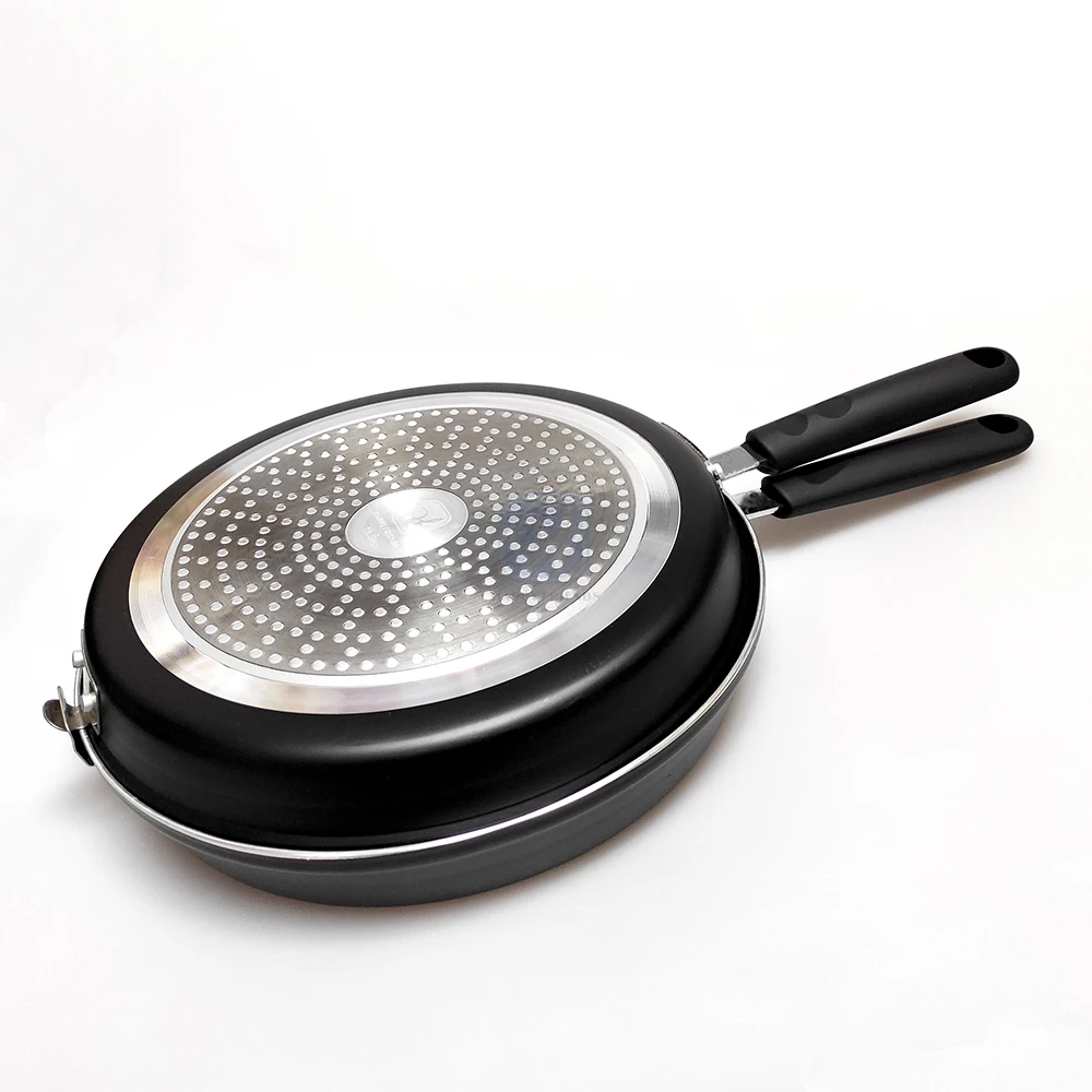 Sartén Doble Volteadora para Tortillas | Ø24-28 cm | Antiadherente | Apta para Inducción | Libre de PFOA