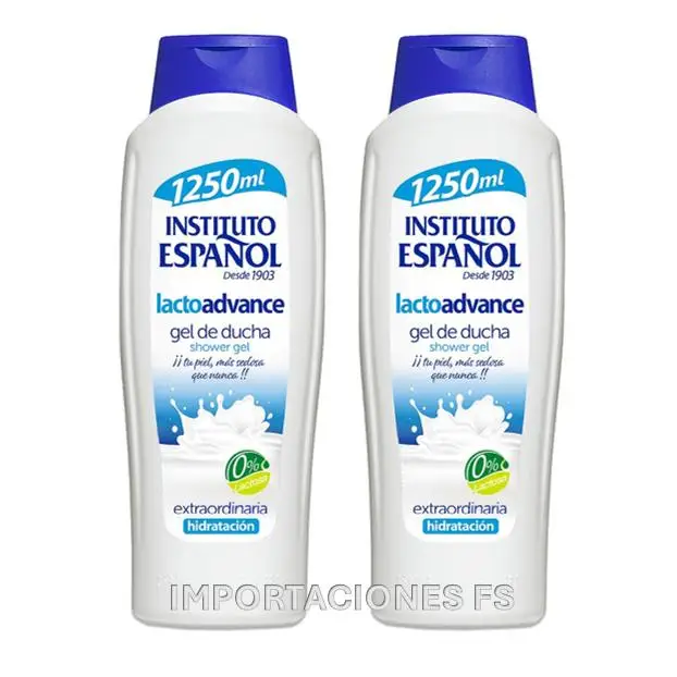 PACK DE 2. Gel de ducha Lacto Advance. INSTITUTO ESPAÑOL DESDE 1093. 0% LACTOSA. EXTRAORDINARIA HIDRATACION