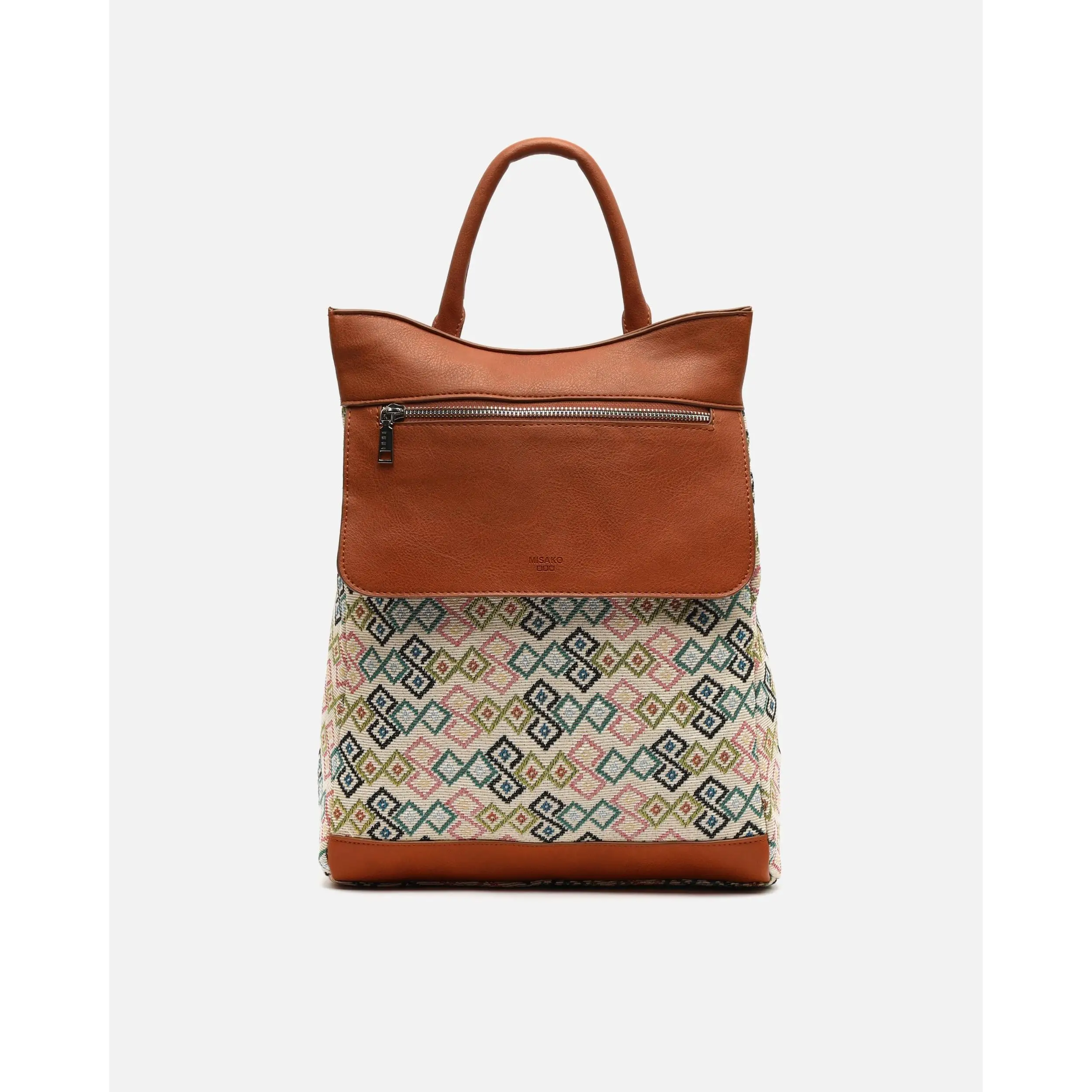 Misako Saorla mochila antirrobo con estampado jacquard Mochila Mujer