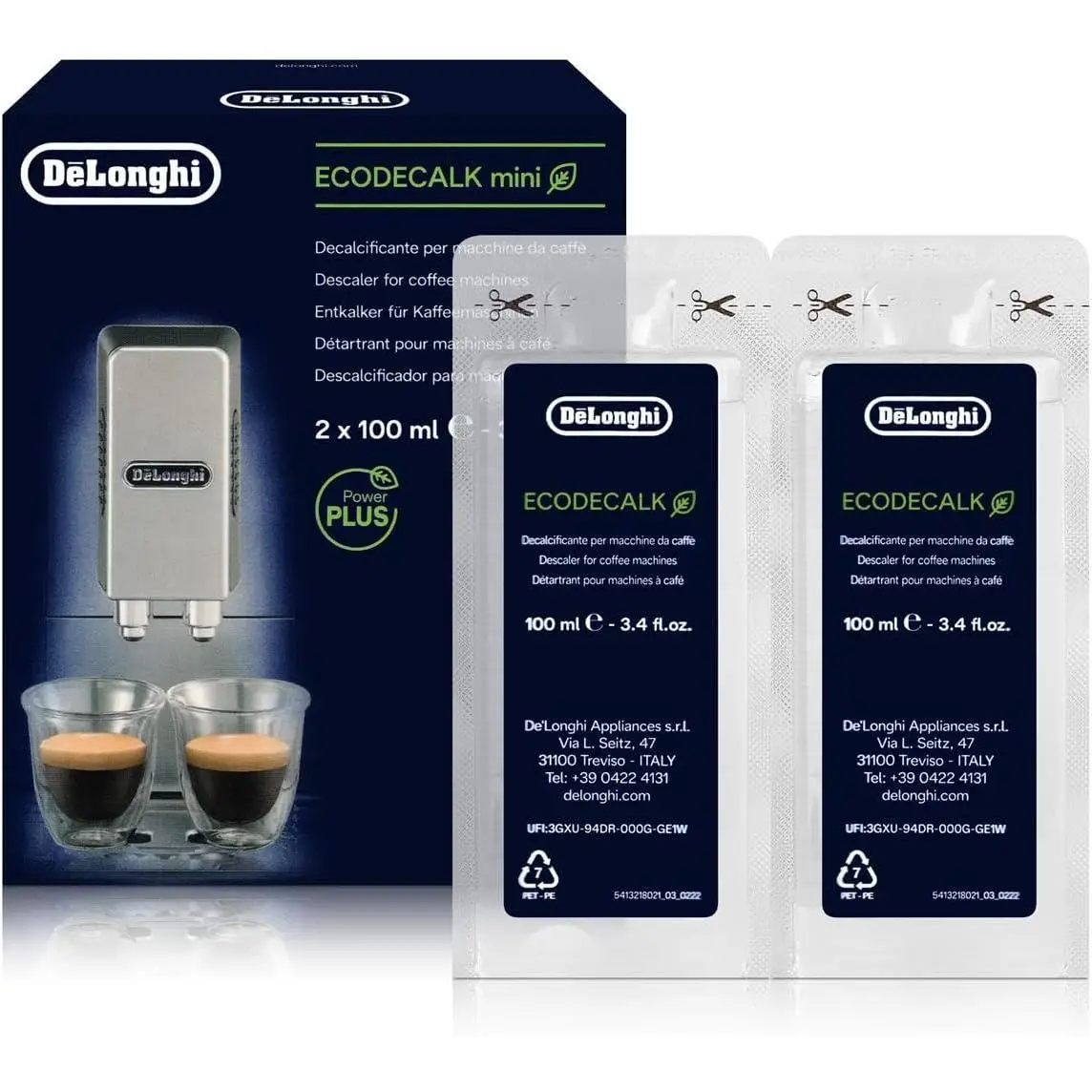 Descalcificador Universal Para Cafeteras DELONGHI 5513296011 PACK 2 x 100 ml