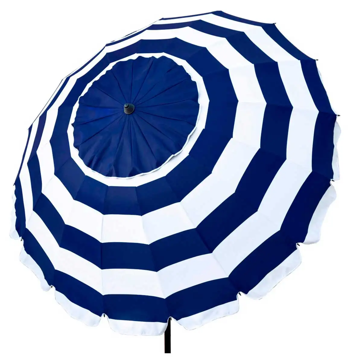 Sombrilla Air Max Aktive Beach altura regulable protección UV50 azul/blanco Ø240 cm