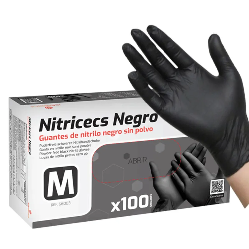 Disposable Black Nitrile Glove 3,5gr-100 unit box ALMERICORP