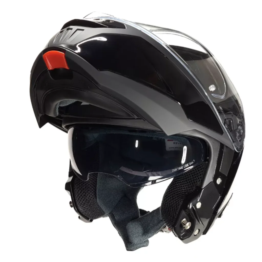 SMK Gullwing Black Glossy P/J Modular helmet