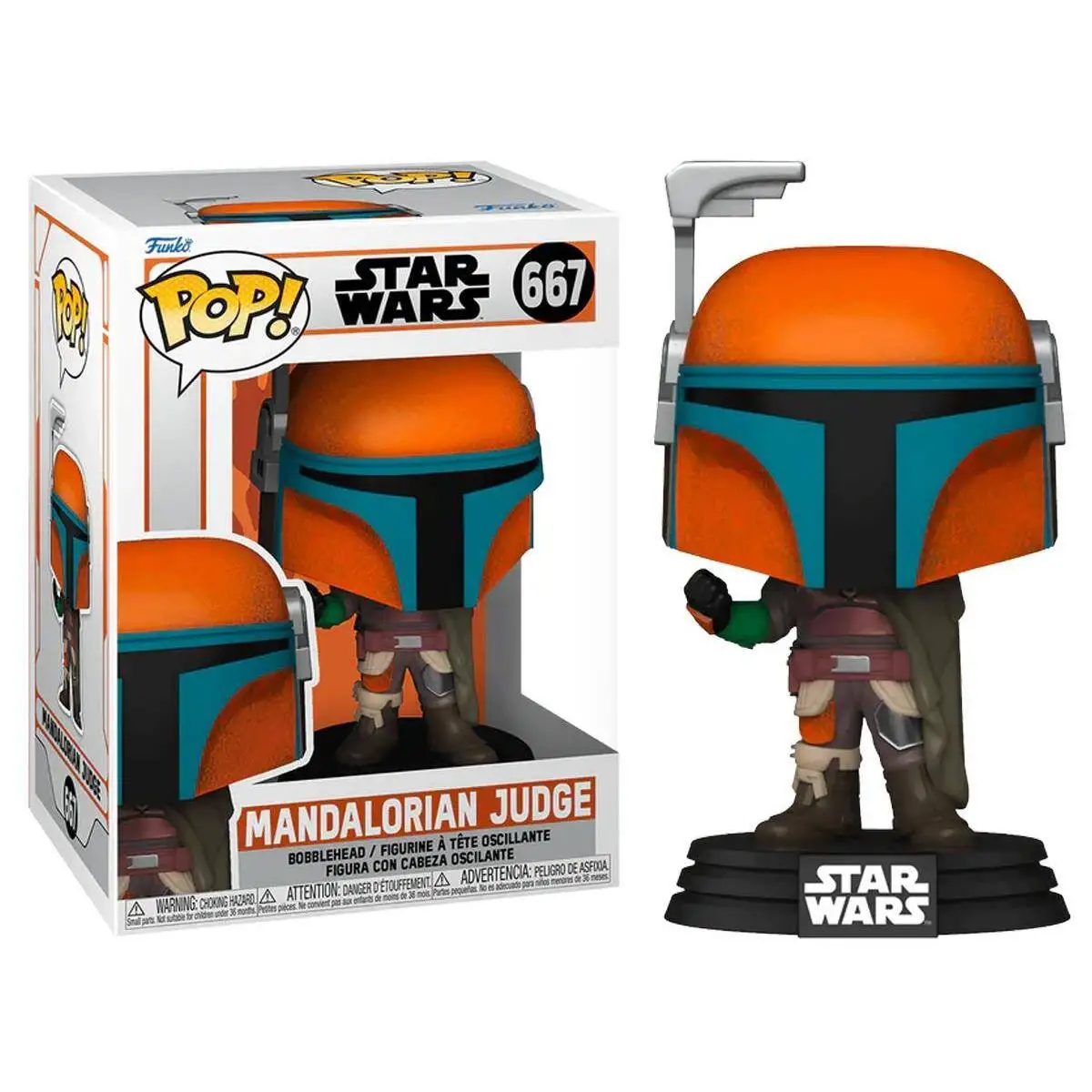 Funko Pop! Figura Coleccionable Mandalorian Judge, Modelo 667, Vinilo Ideal Para Regalo, Envío Inmediato.
