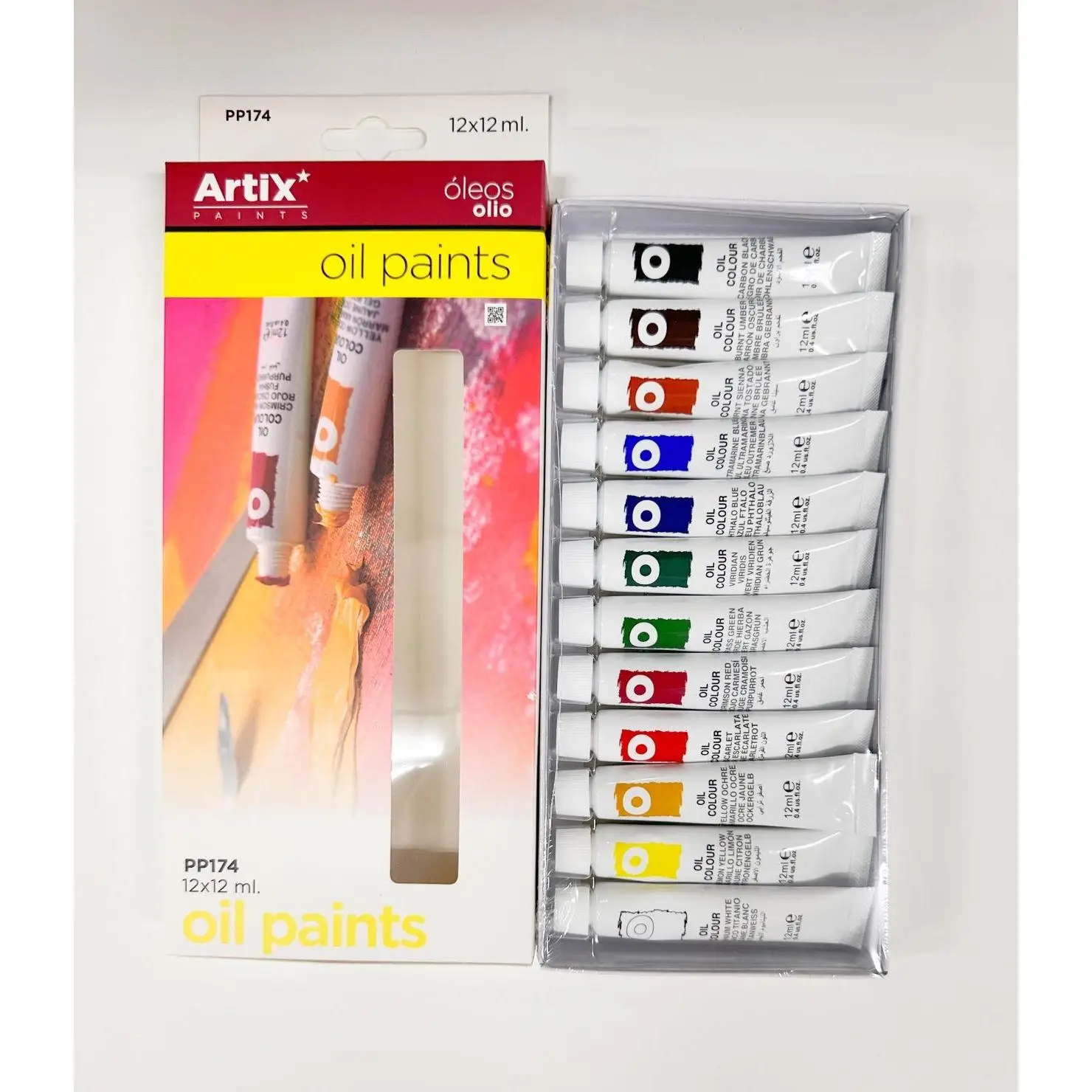 MP-ARTIX PAINTS Artist Oil Set 12 ml Non-toxic 12 ml Tubes Assorted Colors Can Be Used On Canvas Wood Metal Blending Color oil painting technique