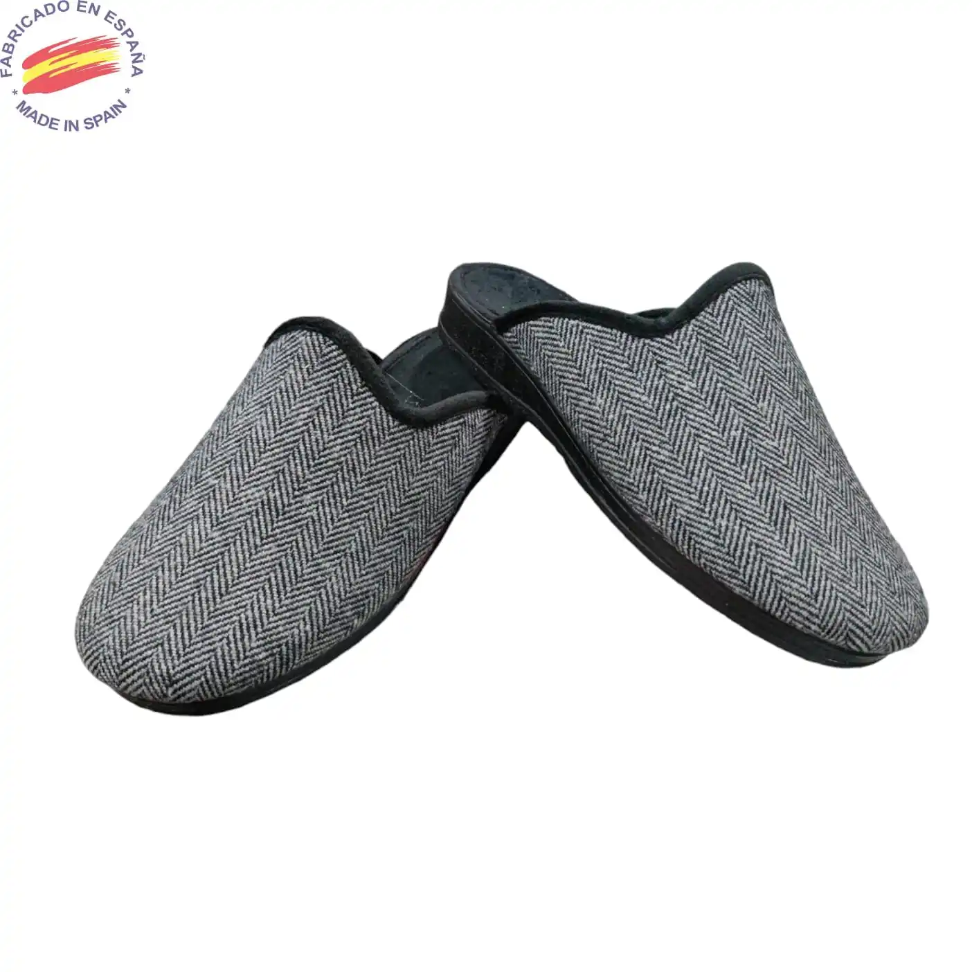 JN Store Men's gray slippers men's slippers men's slippers made in Spain, non-slip sole.