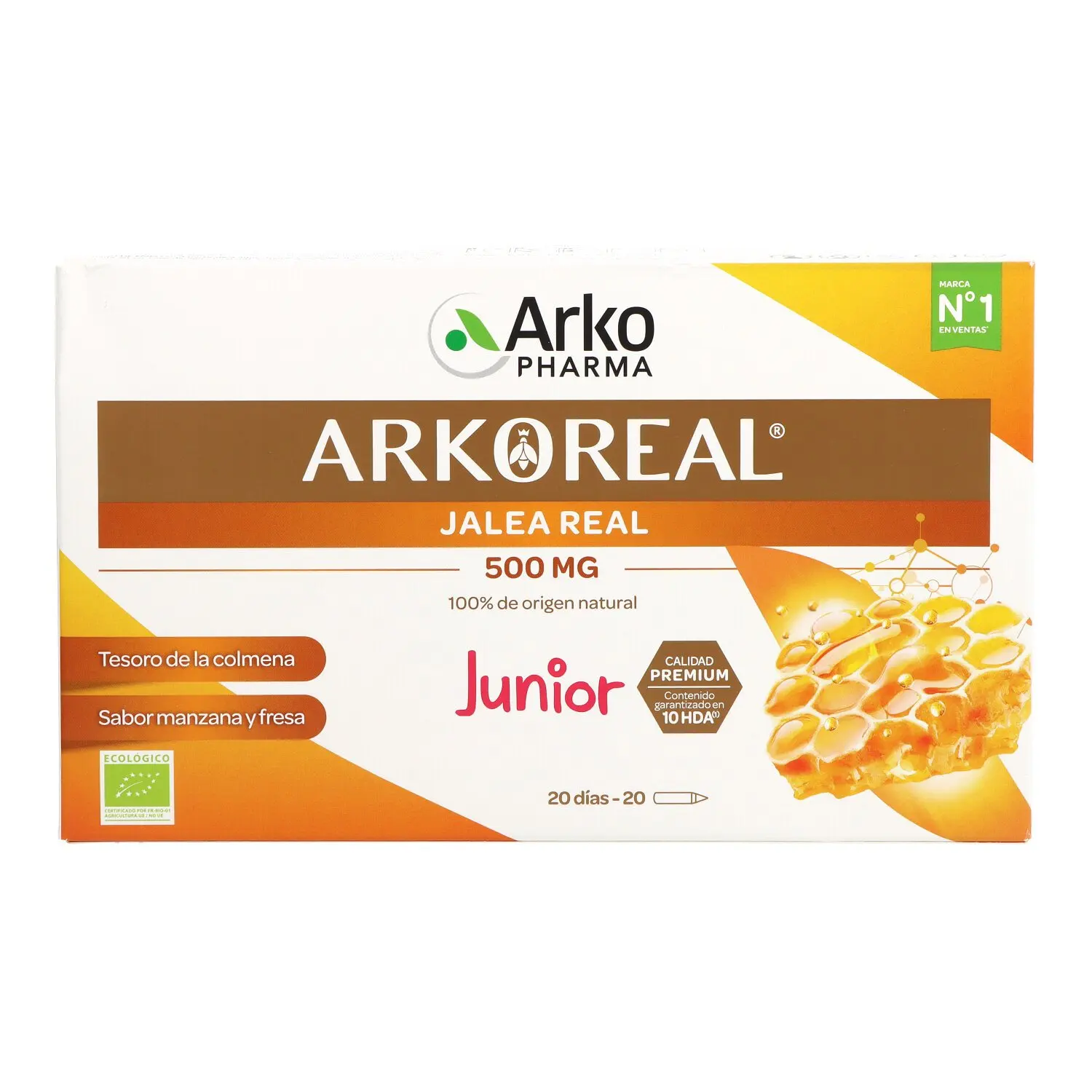Arkoreal Jalea Real Junior 500 Mg 20 Ampollas 15 ml