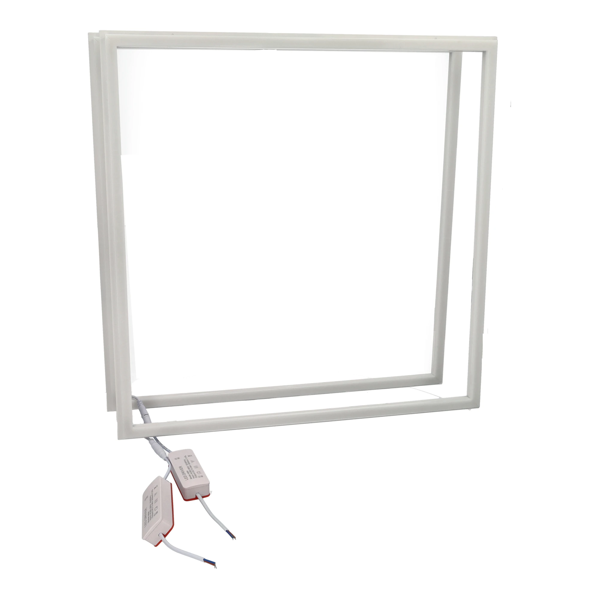 Jandei - Pack 2x Marco Luminoso Led 48W, Panel Falso Techo 60x60. A elegir entre Luz Blanca Fría, Natural, Cálida o Tricolor.