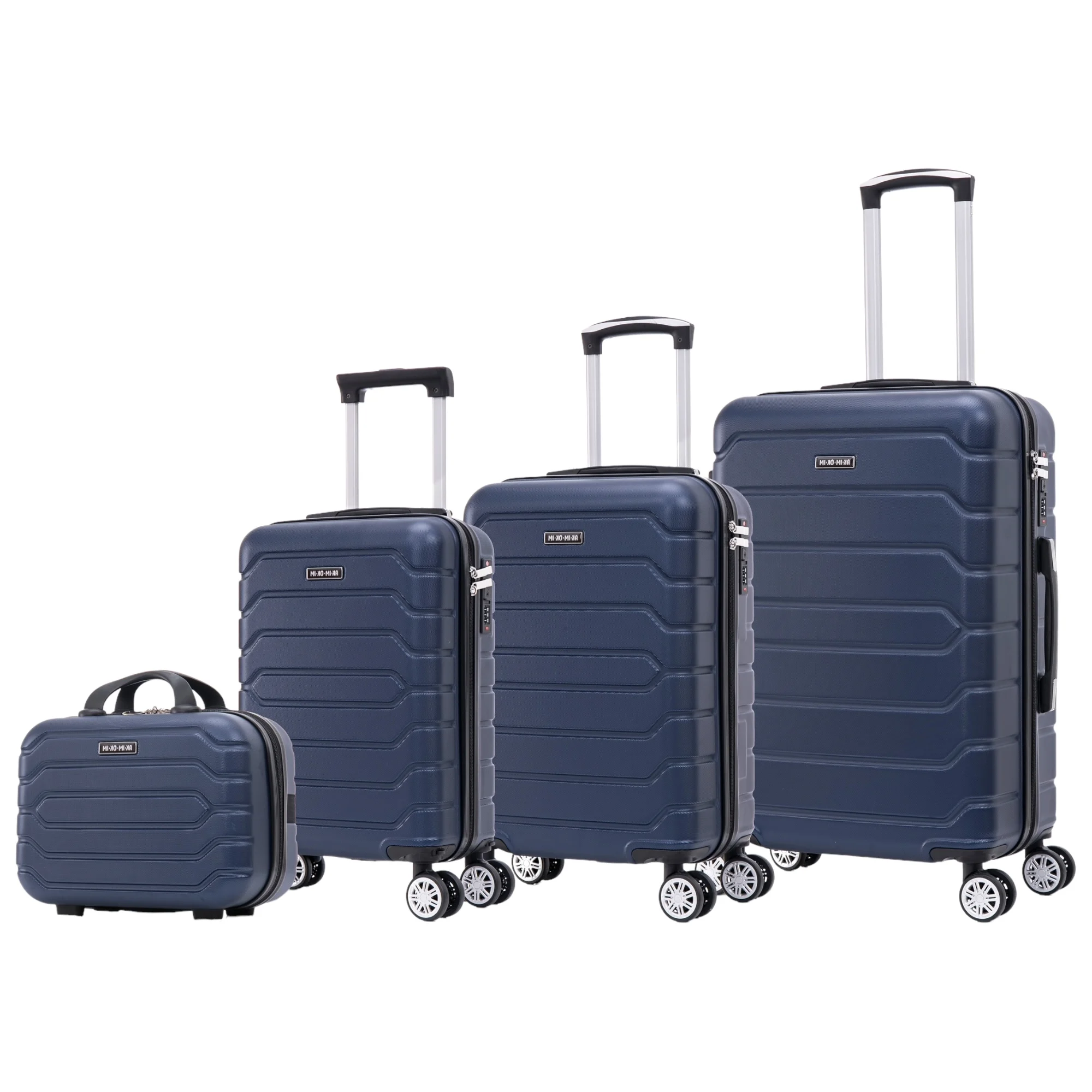 Conjunto de Maletas de Viaje Elegantes: Carcasa Ligera de ABS, Cerradura Numérica, 4 Ruedas Giratorias 360°, Asa Telescópica de Aluminio Juego de Maletas Set Trolley Maleta Cabina (6990 M008 8001 8002 8008 6020 D7)