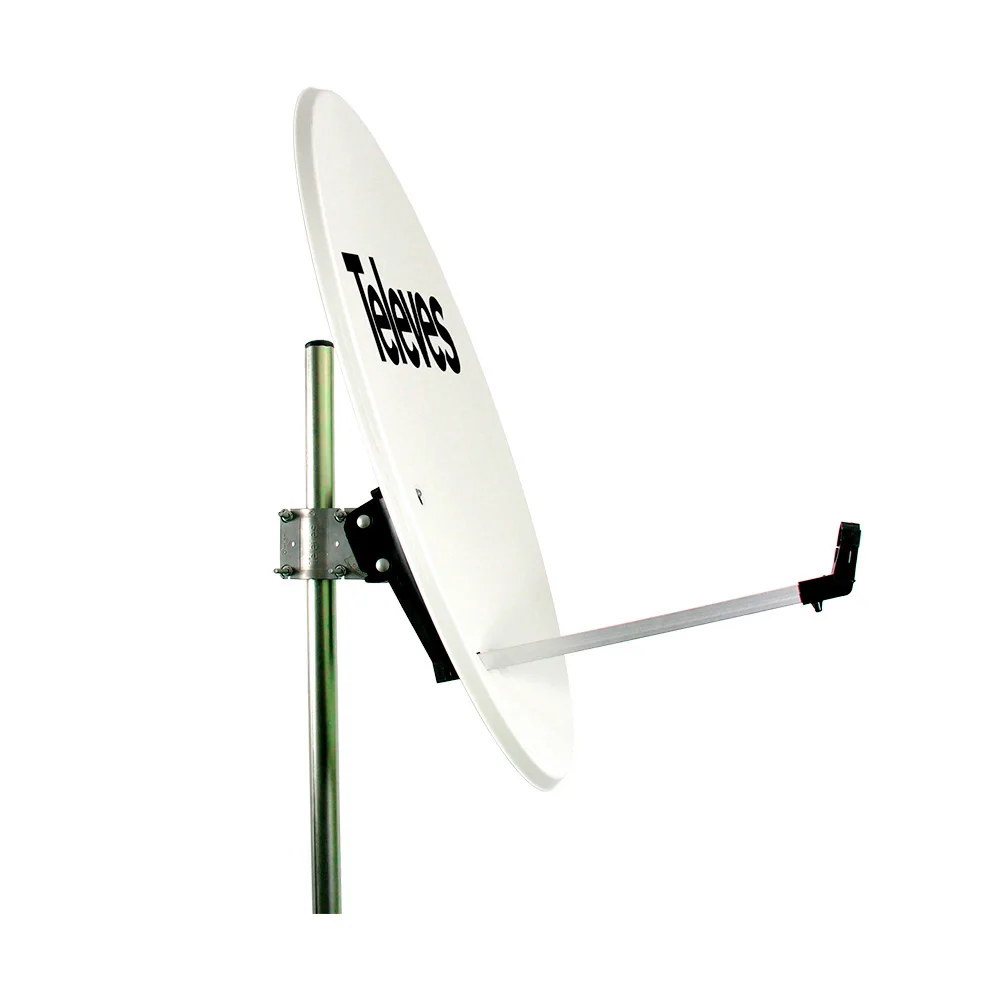 Aerial parabolic ø 63cm offset disc aluminum color white televes