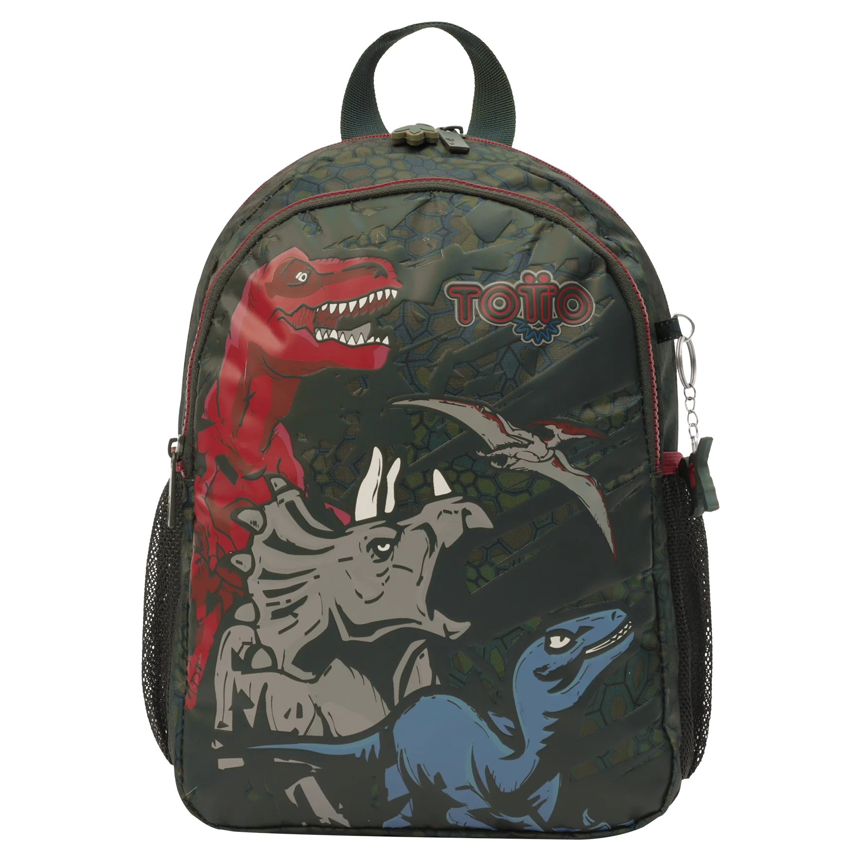 Totto Mochila escolar T-Rex -Dimensiones:24 x 32.5 x 12 cm-Material:Poliester