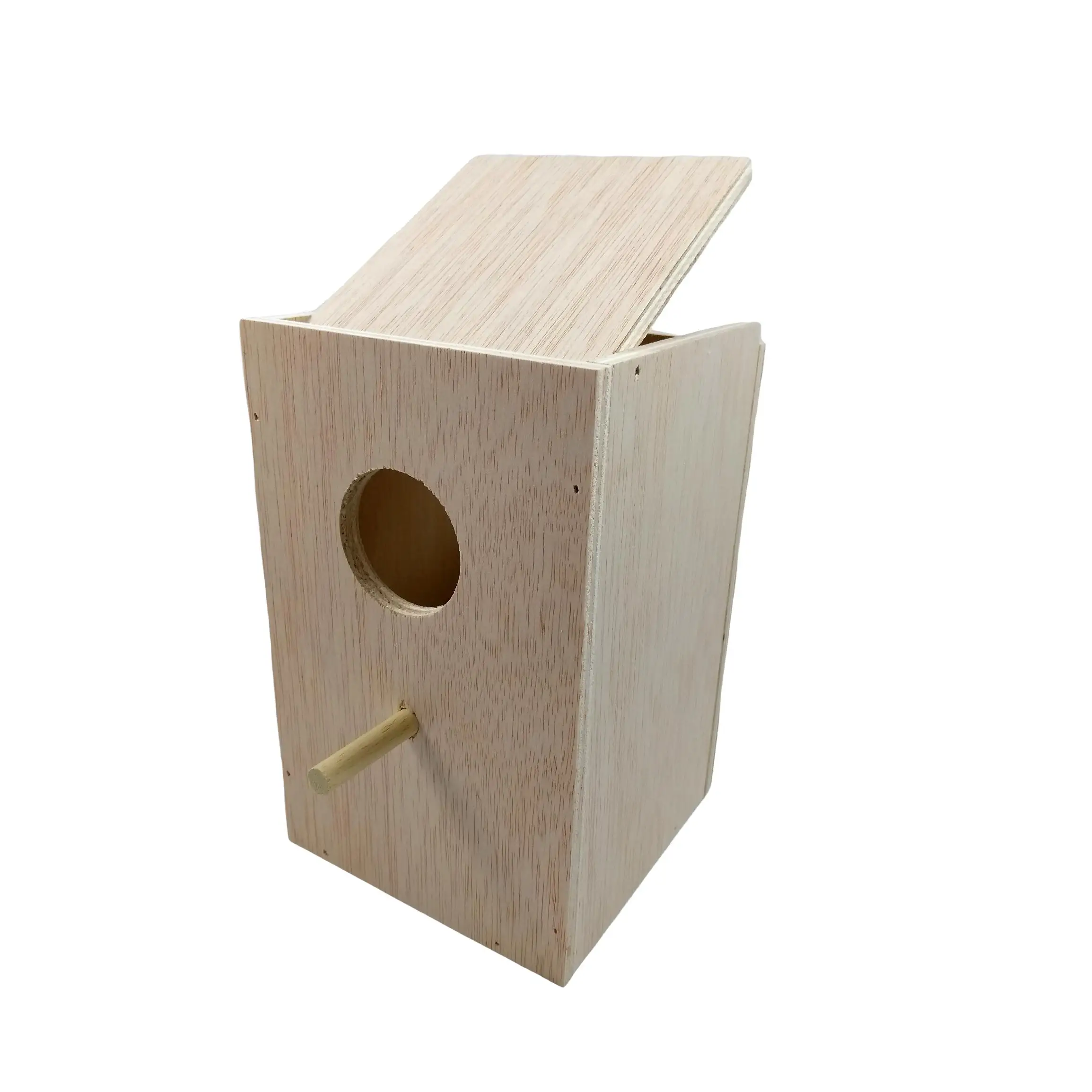 Nido Vertical de Madera para Agapornis 14x14x22 cm | Casa Nido para Pájaros y Aves Exóticas