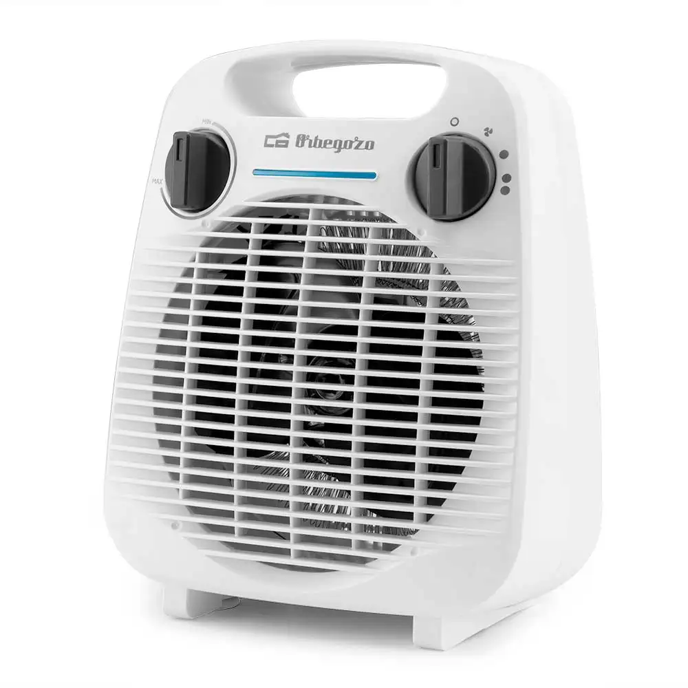 Orbegozo FH 5041 - calefactor horizontal, 3 posiciones de funcionamiento, posición ventilador, diseño vertical, termostato regulable, indicador luminoso, 2000 W