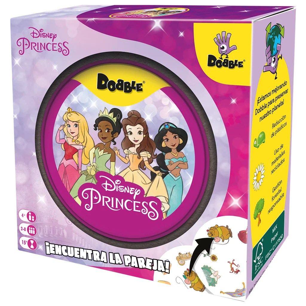 Asmodee - Juego de mesa Dobble Disney Princess