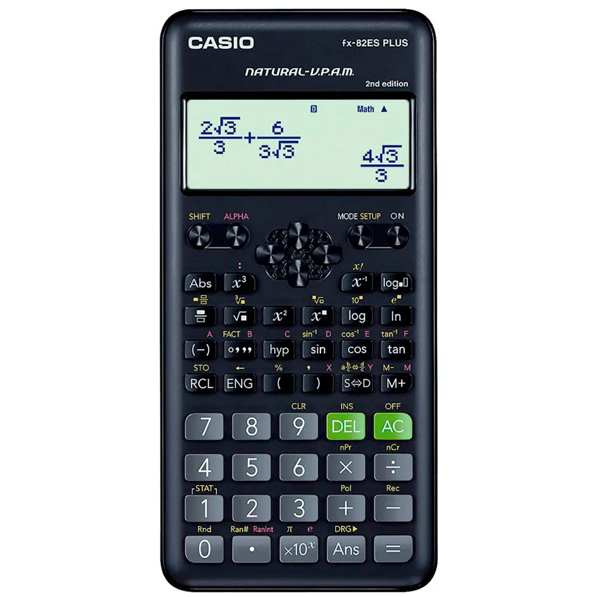 Casio fx-82es plus 2nd edition scientific calculator with 252 functions - ideal for students and professionals