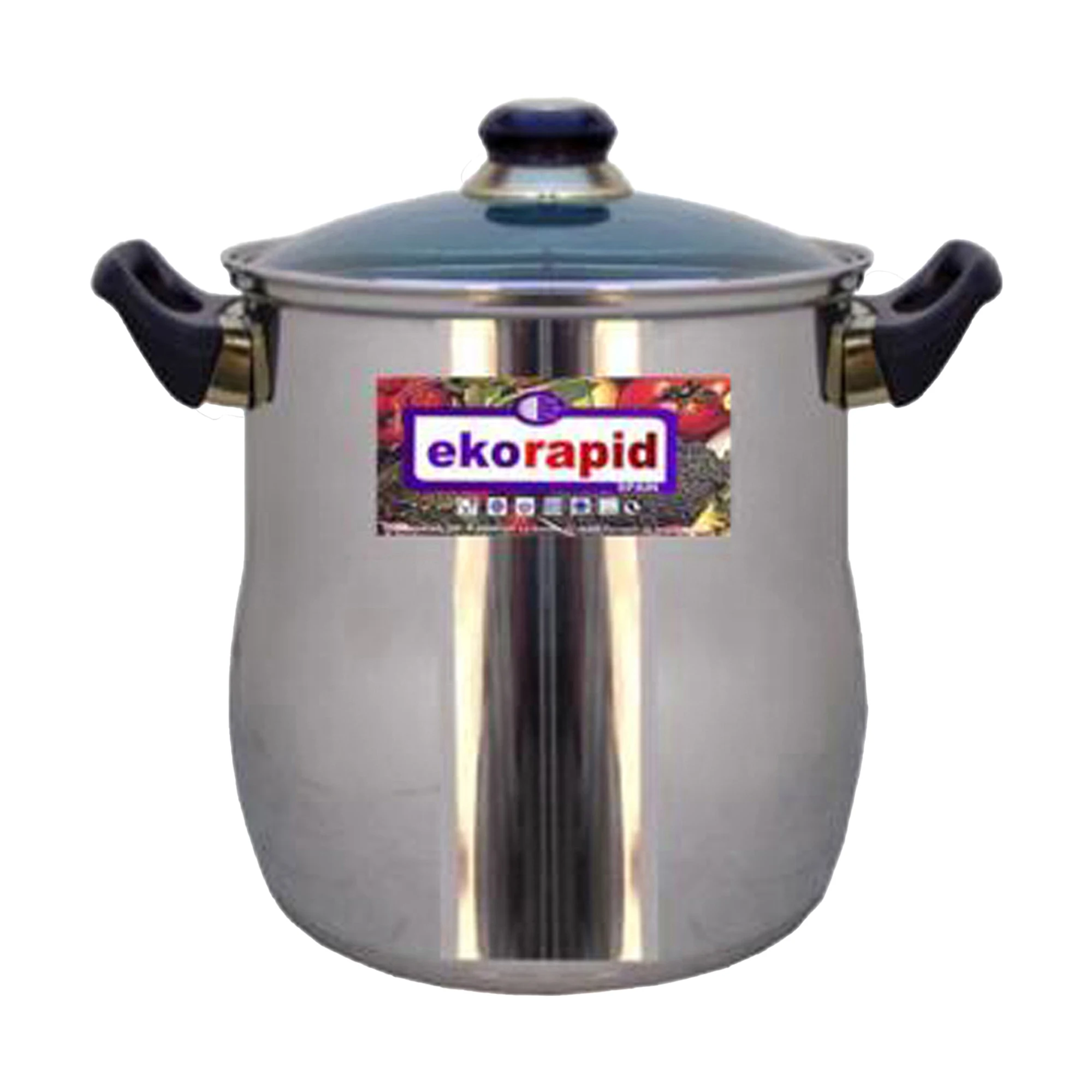 Stainless Steel Cooking Pot with Two Handles, Dishwasher Safe, Suitable for Induction, Gas, and Electric Stoves - Gerimport Cauldron with Exceptional Quality and Price