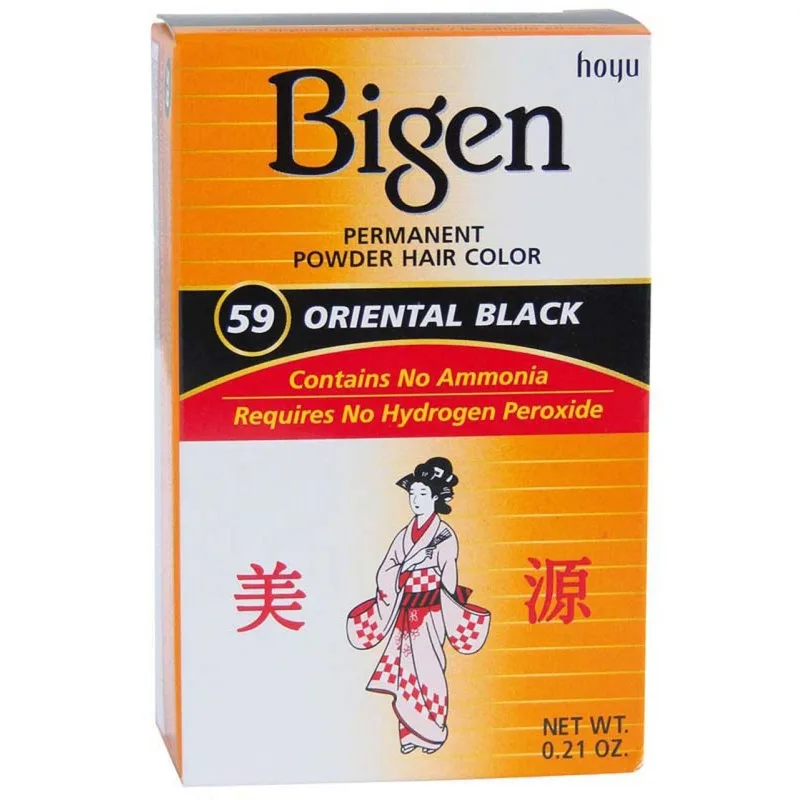 Beautiful extensions-Bigen Permanent Powder Hair Colour semi-Permanent dyes 6g. Available 11 colors. Powdered formula that is activated with water and covers gray when 100%. Without peroxide or ammonia.