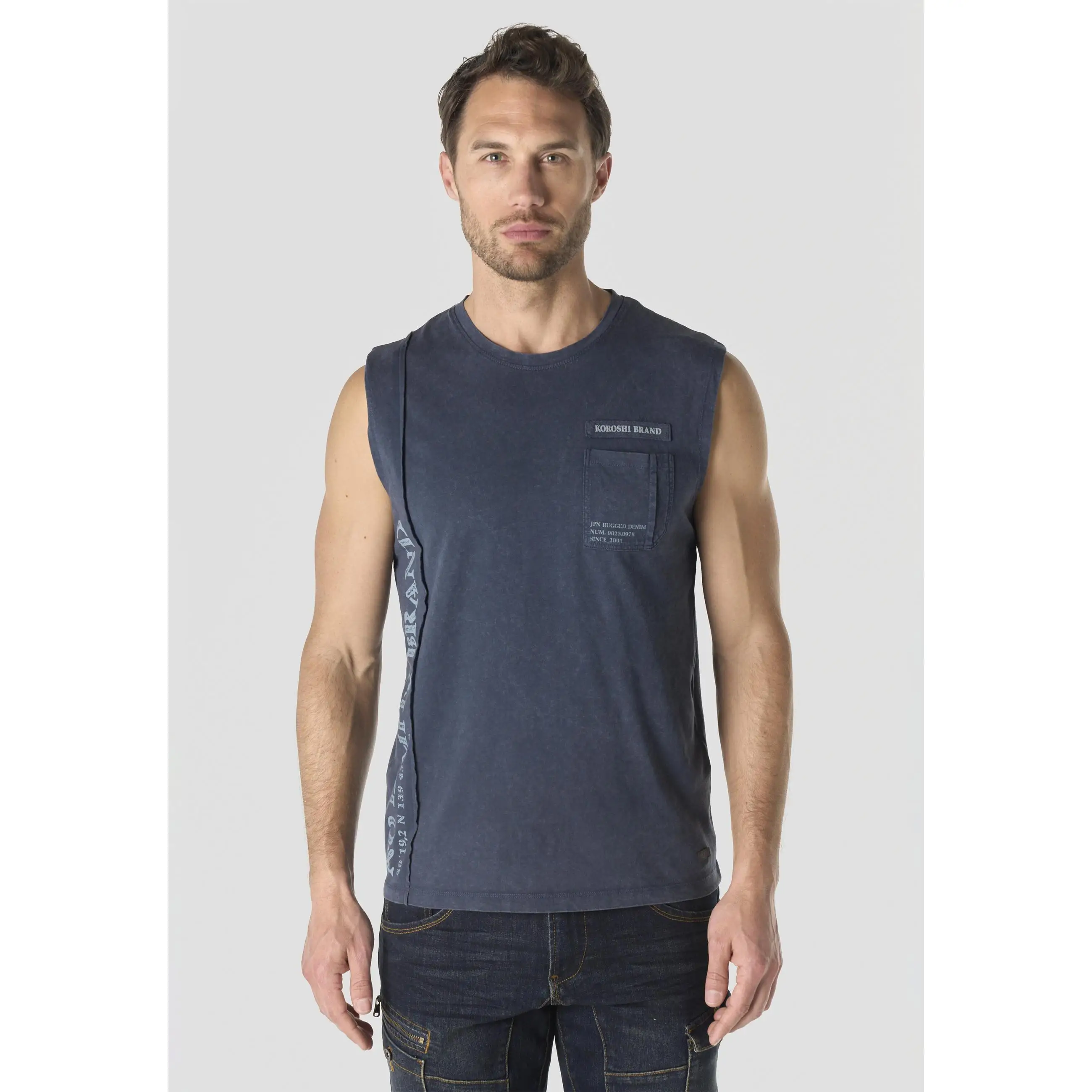 Koroshi Camiseta Boxing Hombre con Bolsillo – Koroshi Índigo