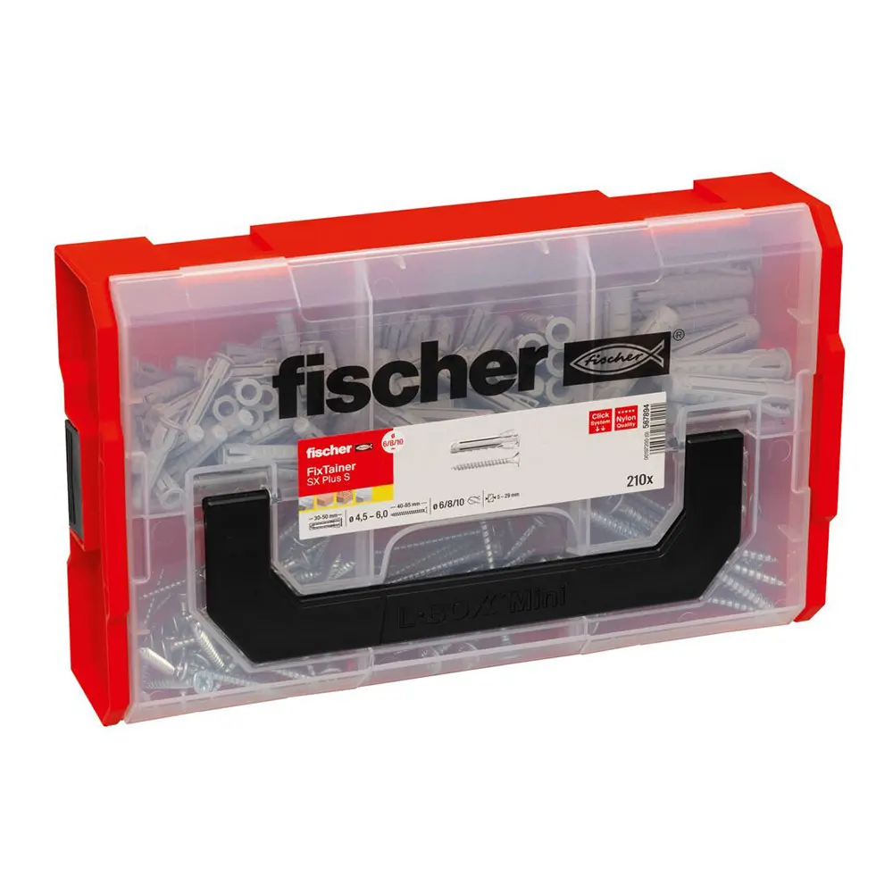 FIXTAINER 210 unid. SX6/8/10+TORNILLOS 534084 FISCHER