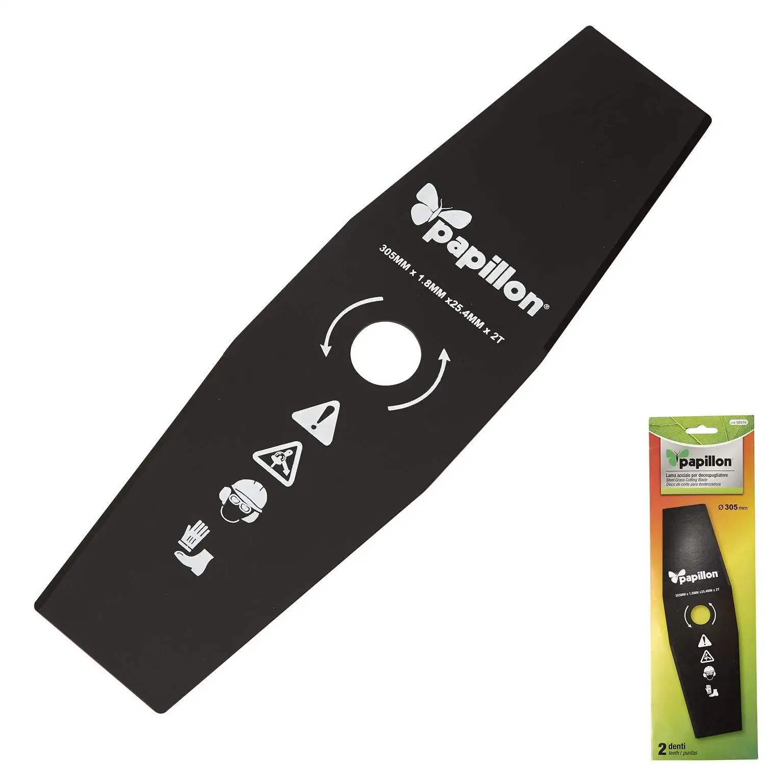 SANCO STORE - PAPILLON Disco Desbrozador Gasolina Universal 2 Dientes Ø 305 mm.