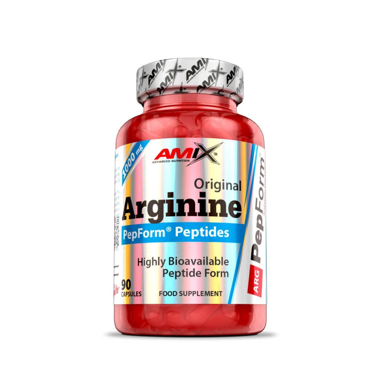 AMIX Arginine Pepform Peptides - Suplemento de L-Arginina - 90 cápsulas - Mejora la circulación sanguínea