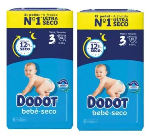 Dodot Bebé Seco Pañales Talla 3 - Absorbentes y Cómodos para Tu Bebé
