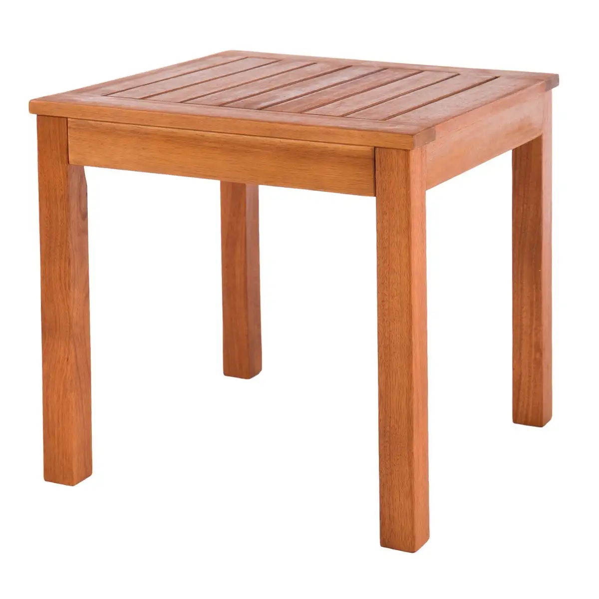 Lola Home Mesita de jardín Nina auxiliar de acacia maciza marrón de 40x40x40 cm
