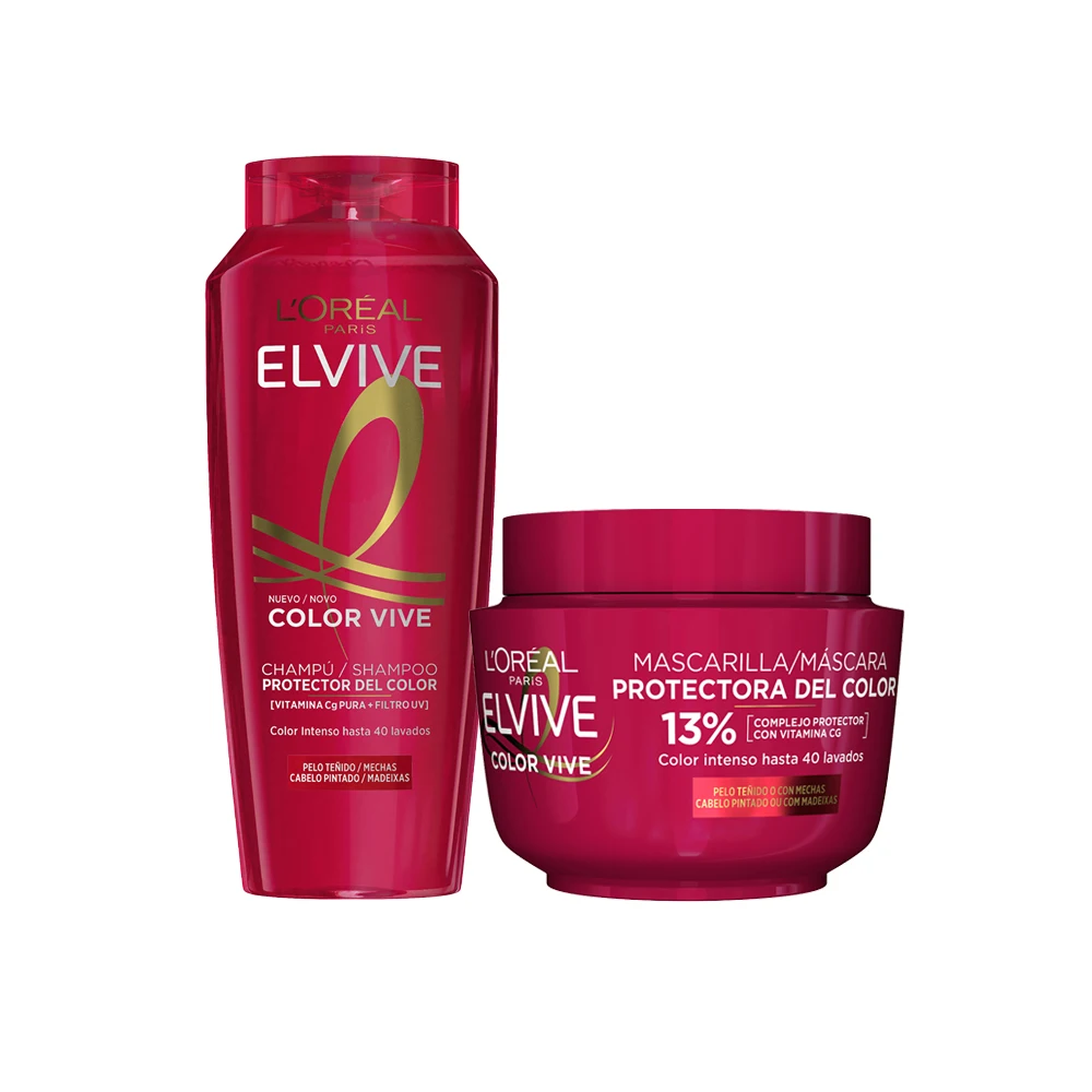 L'Oréal Paris | Rutina Elvive Color Vive Recarga Ecopack de Champú, Mascarilla, Champú, Acondicionador o Aceite… — oferta en AliExpress