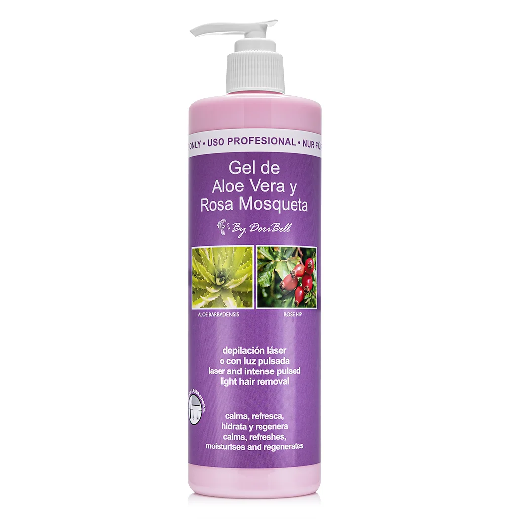 Gel Corporal Sesiomworld Aloe Vera Puro y Rosa Mosqueta Especial Láser 500ml DORIBELL