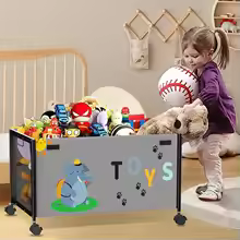 Caja de Juguetes T-Lovendo 70L con Ruedas y Tapa 🧸