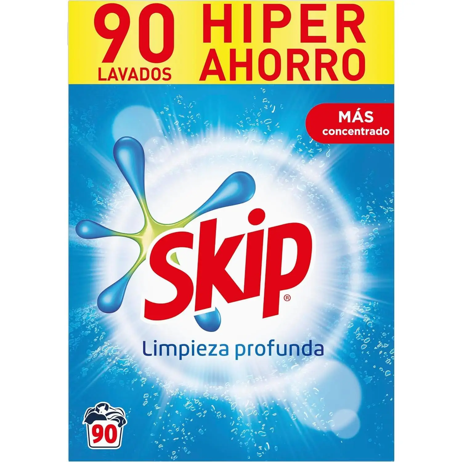 Skip- Detergente en polvo - limpieza profunda 90 lavados -4.500gr