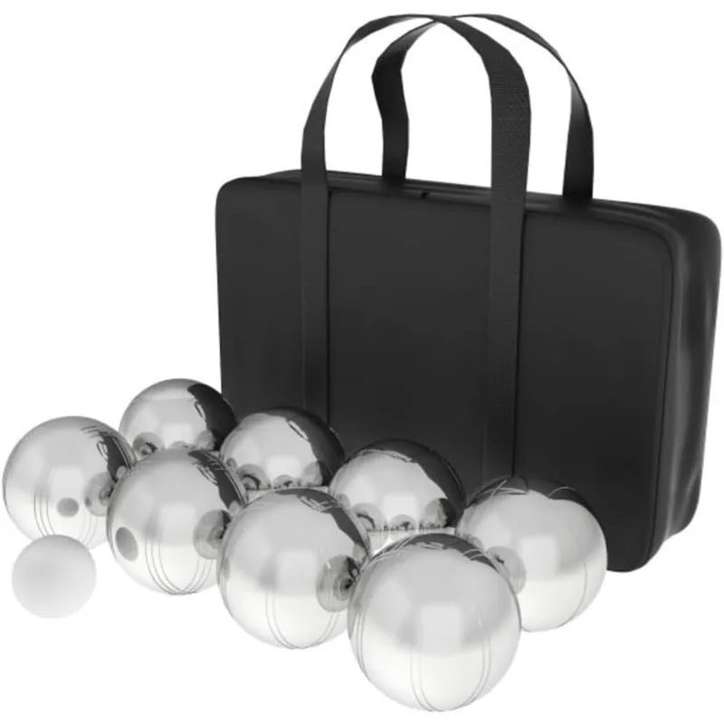 DECODEKO-Juego de petanca, kit de bola de metal para exteriores, juego clásico de petanca francesa con 3/6/8 Bolas de hierro cromado de 2.874 in