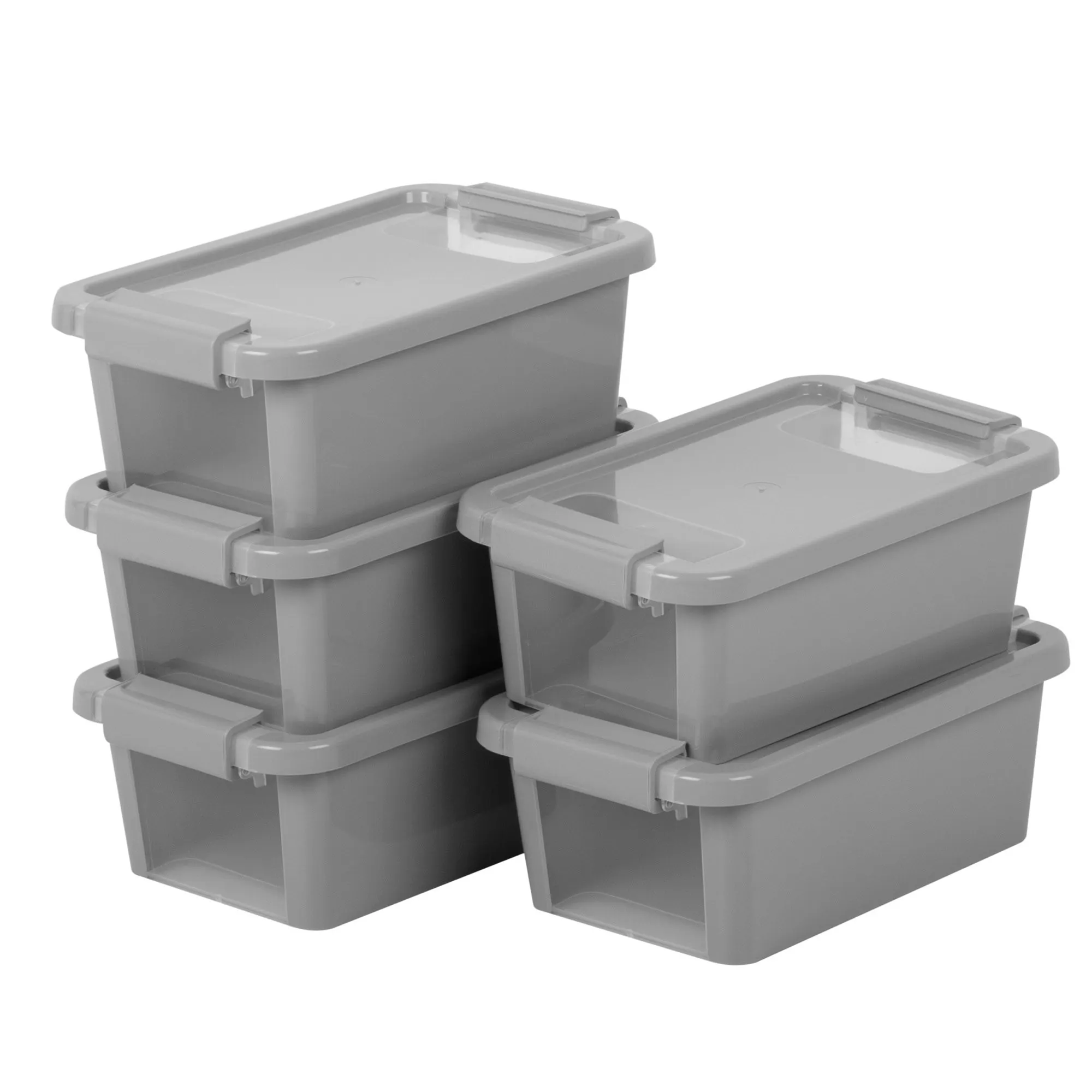 Curver - Cajas de almacenaje con tapa Bi-Box desde 3L-40L, opaca/transparente, apilables, orden para hogar, armarios, vestidores y trasteros, cierre seguro, identificación contenido, resistentes y