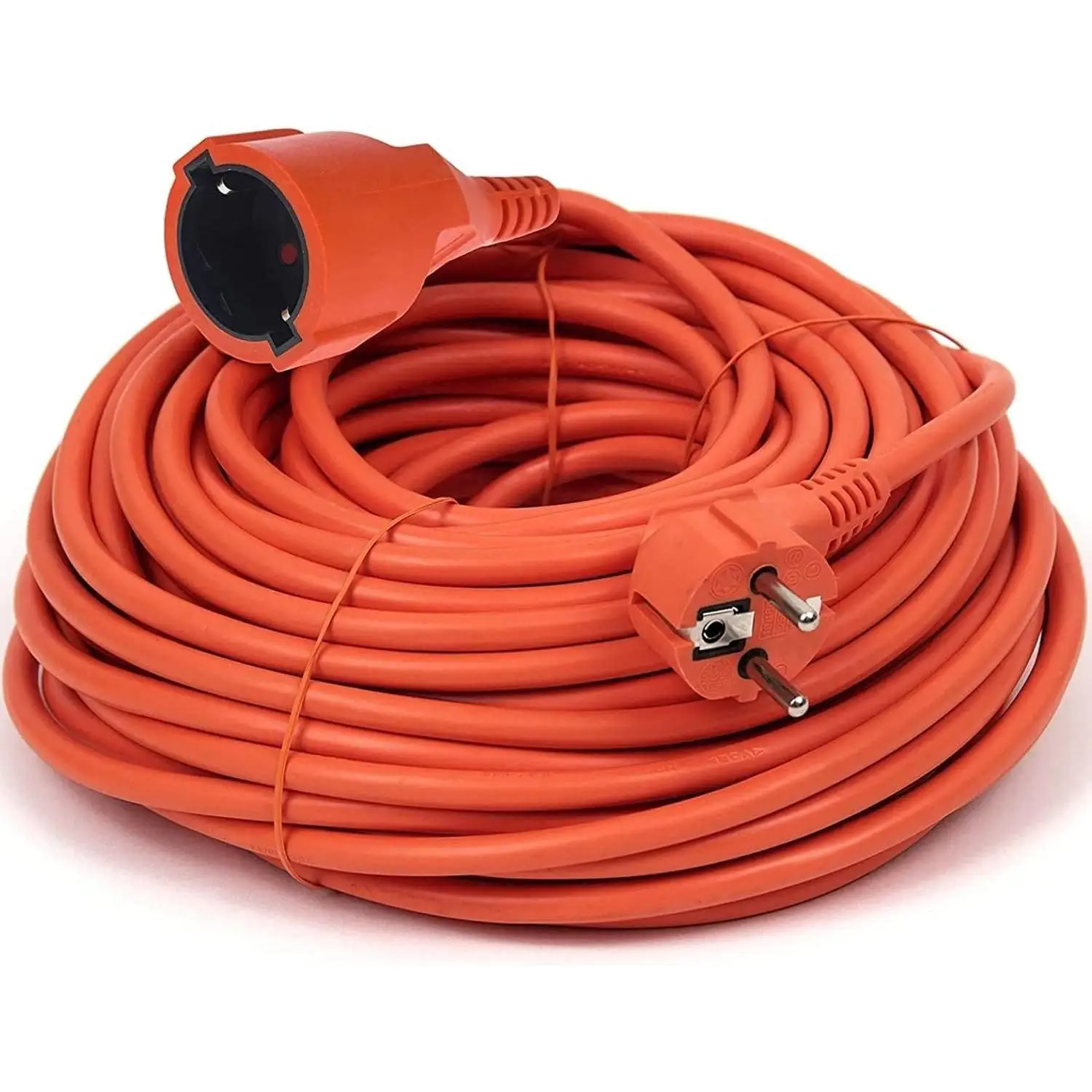cables alargador  para interior y exterior, naranja, flexible y de alta visibilidad, cable de alimentación/jardín,5m/15m/20m/30m // Regleta con 3/4/5/6 Enchufes e Interruptor, 3G x 1.5mm2 de Grosor alta calidad, Cable 1.5/3/5M,  MAX 3680W, 16A, 250V