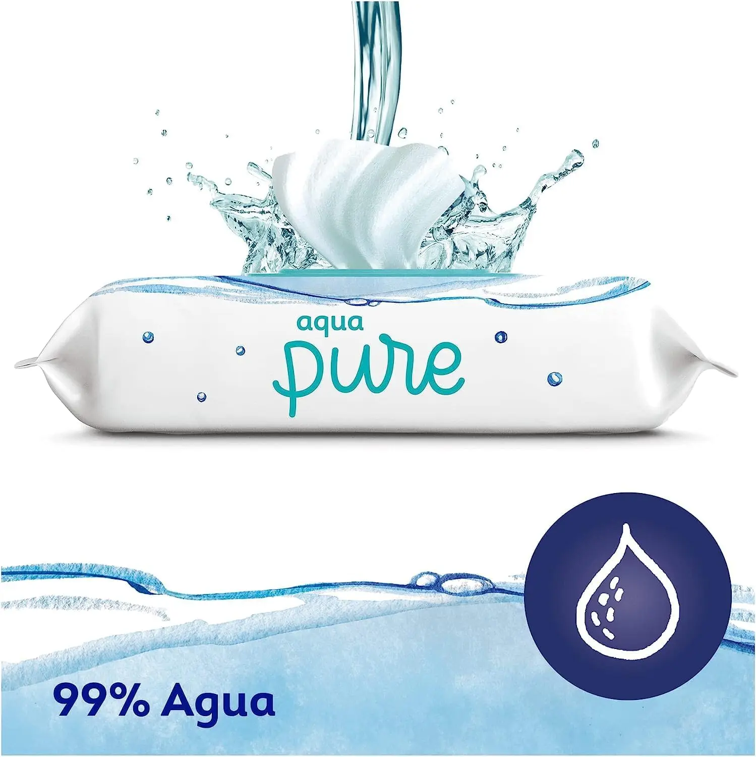 Dodot Pure Aqua baby wipes 99% water 432 wipes 9 packs (9x48) baby wipes