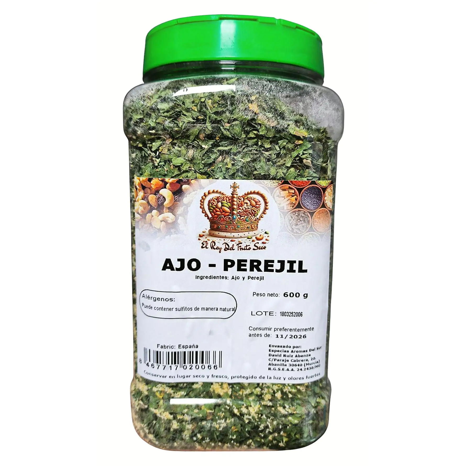 Mezcla Ajo y Pereji 600 gr - El Rey del Fruto Seco